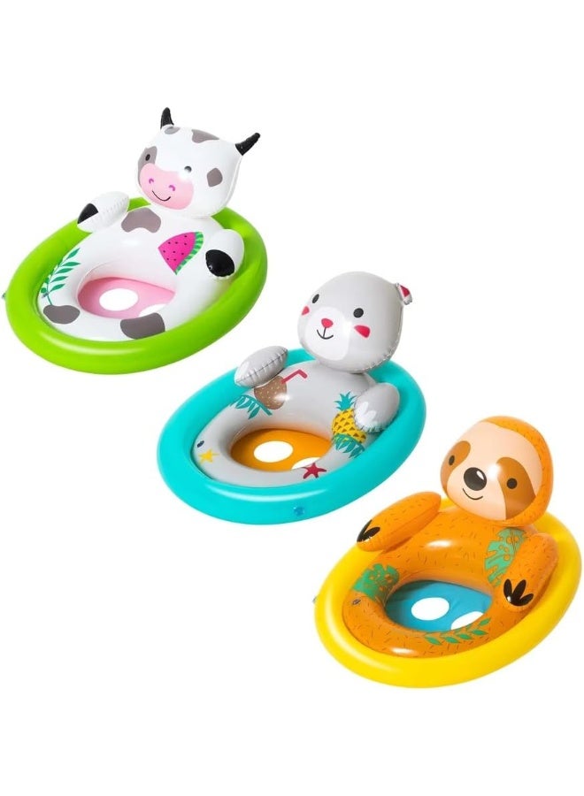 Bestway Float Lil Animal Baby Boat 71X56cm, Outdoor & Indoor Relaxation & Play, Pool Baby Boats & Rafts, Soft Smooth Comfort Material - Image 1